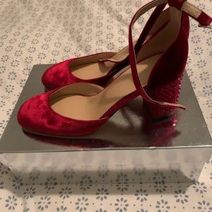 J Crew Maroon Heels-Like New